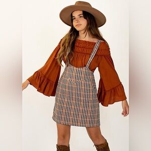 🍁Joyfolie Natasha Jumper in Rust Houndstooth Multi Tweed, XS, L, NWT✨